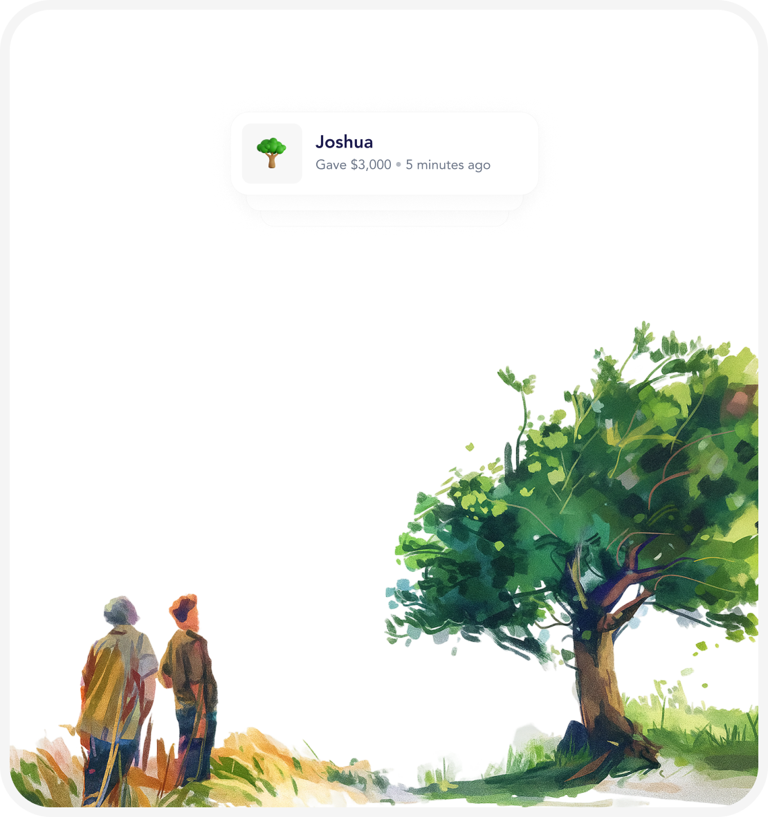 An image showing two individual looking up a tree